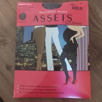 Marvelous Mamas Assets Tights Black Opaque Spanx Maternity Size 2 New M Medium